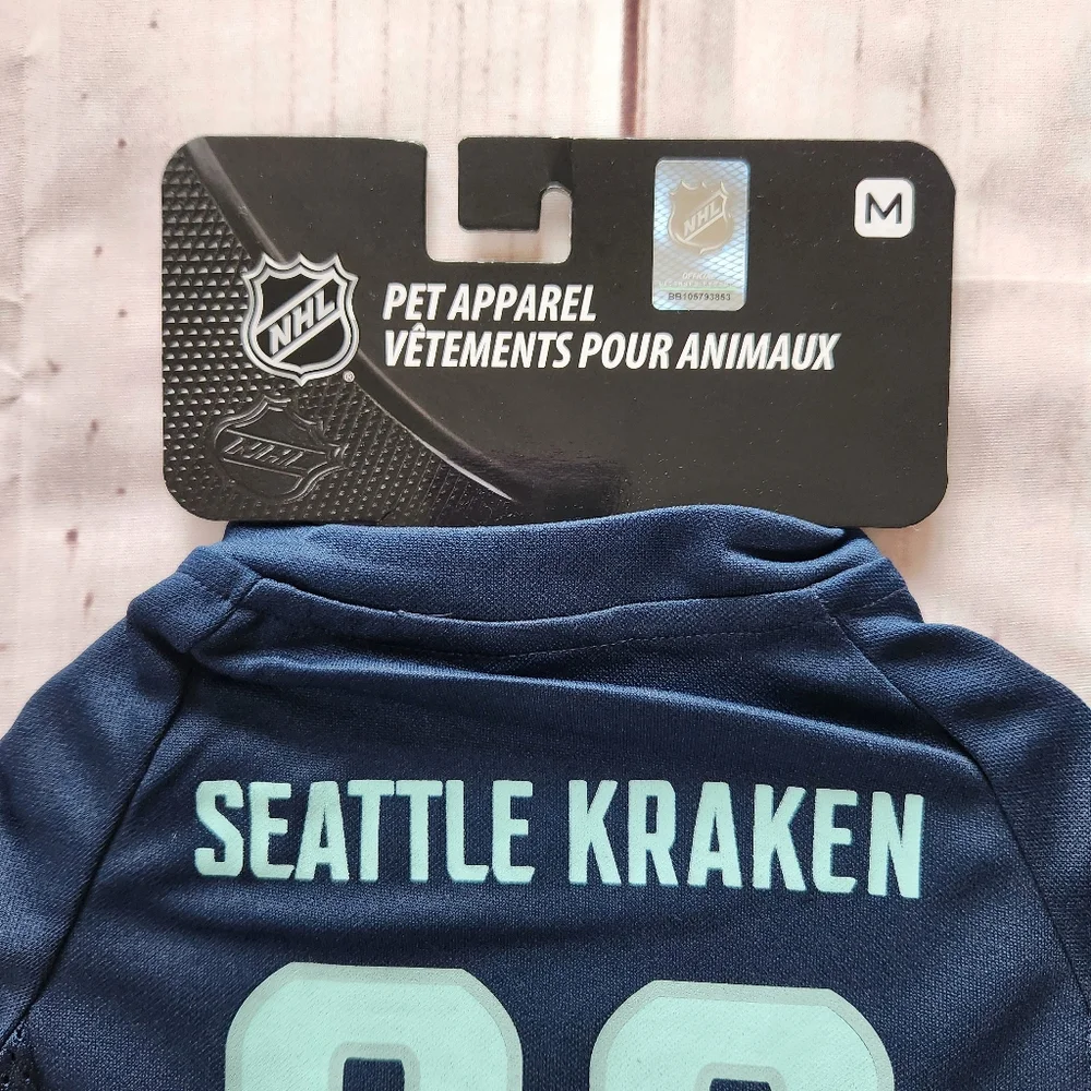 NWT NHL Seattle Kraken Pet Jersey Officially Licensed Dog Cat Shirt Size Medium